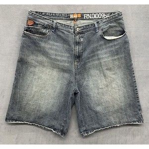 Akedemiks Denim Shorts Size 42 Blue Mens Bermuda Skater Hip Hop Grunge